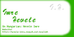 imre hevele business card